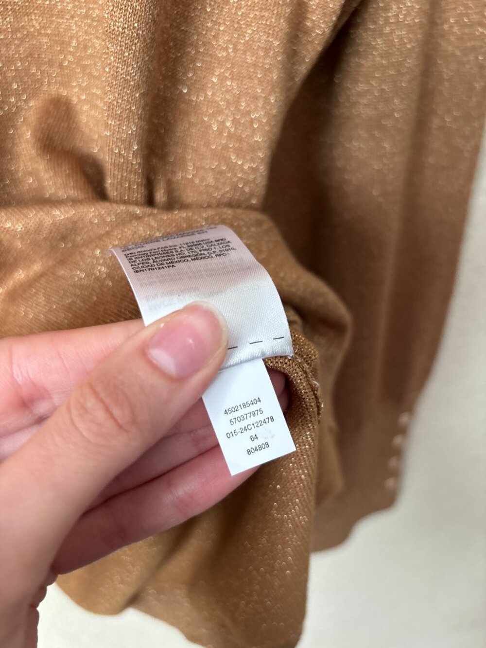 Chico's NEW Camel Shimmer Turtleneck Sweater - Picture 8 of 9